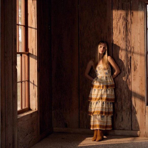 NWT Olivia by Livro Ophelia Midi Dress Size Small Boho Cottagecore - Picture 4 of 6